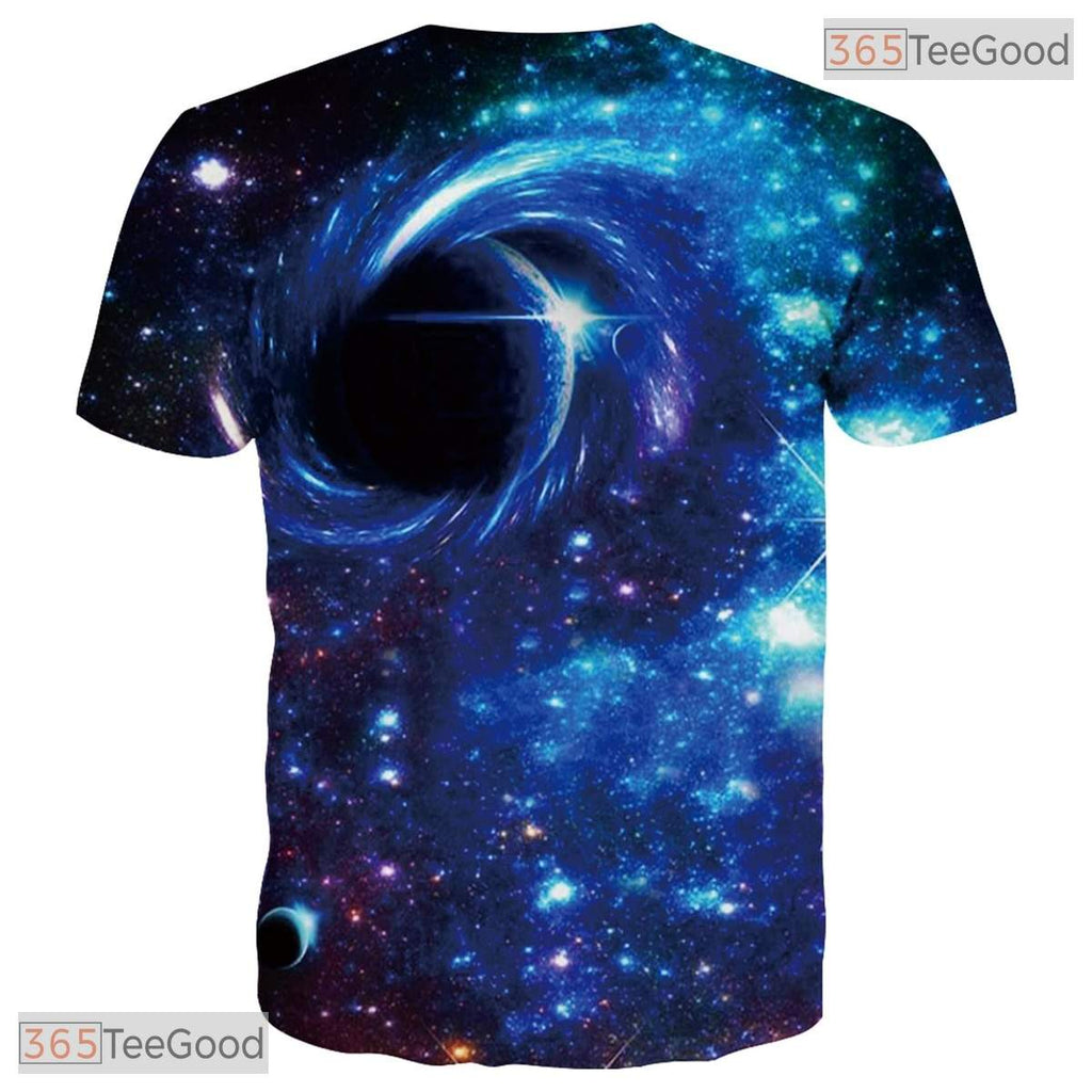 Modern Blue Abstract Pattern Graphic Art 3D Printed Casual Unisex T-Shirt Top