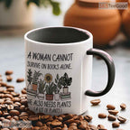 Book Lover Plant Sarcastic Coffee Mug - Bibliophile Indoor Gardener Ceramic Accent Mug