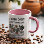 Book Lover Plant Sarcastic Coffee Mug - Bibliophile Indoor Gardener Ceramic Accent Mug
