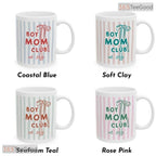 Personalized Boy Mom Club Accent Mug - Ceramic Coffee Cup Motherhood Keepsake Gift