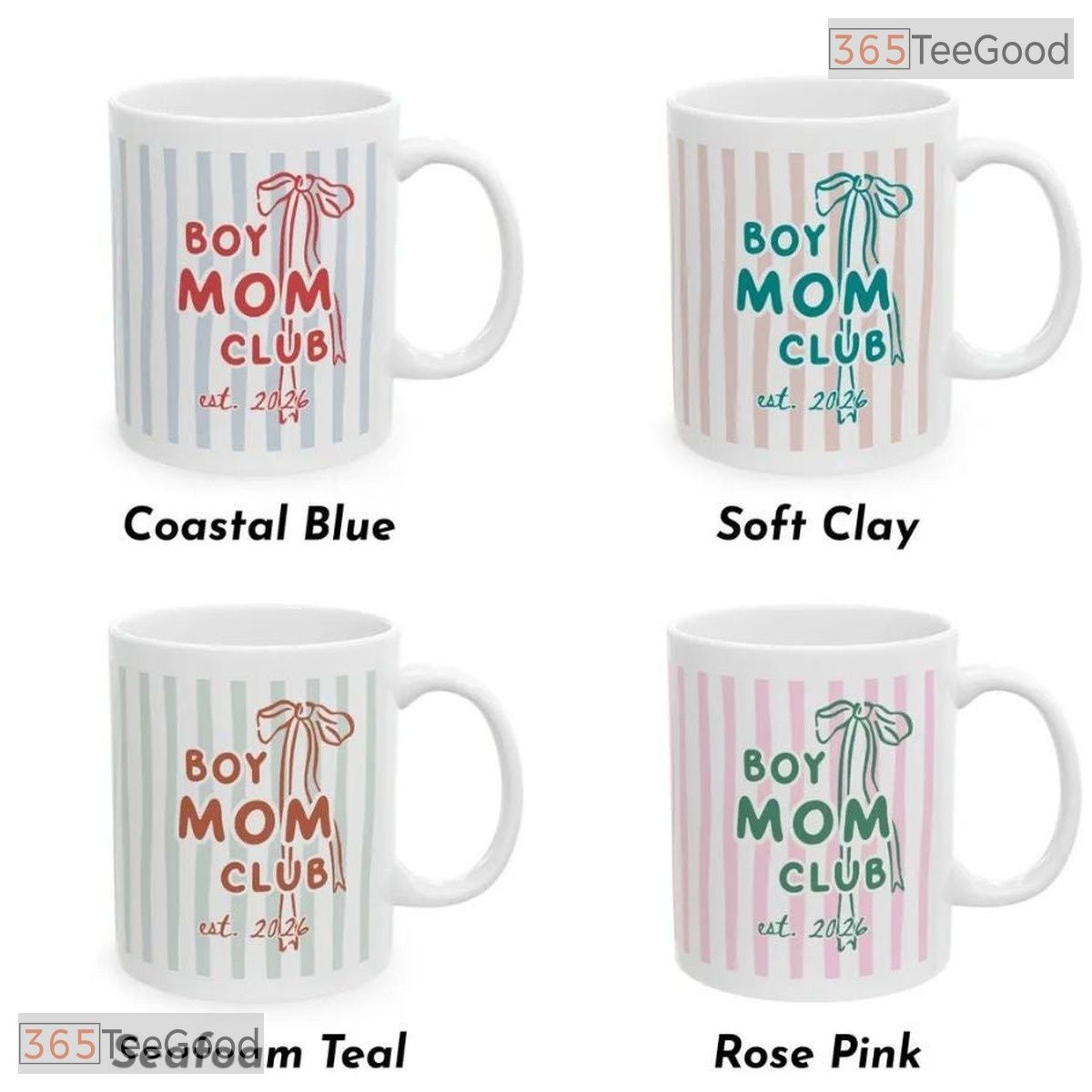 Personalized Boy Mom Club Accent Mug - Ceramic Coffee Cup Motherhood Keepsake Gift
