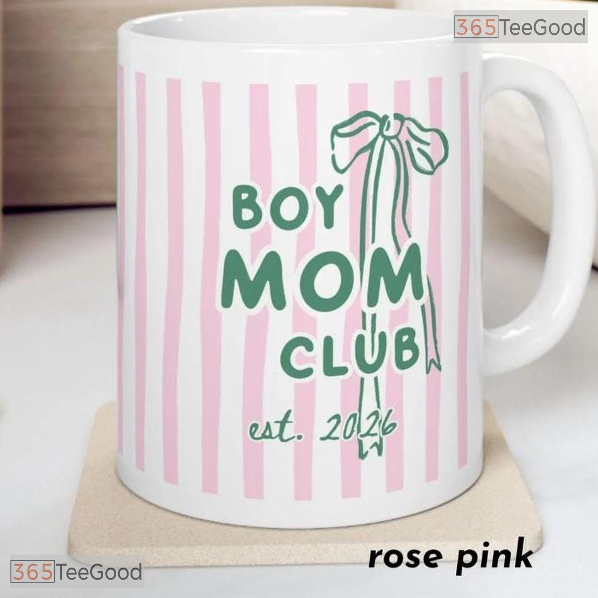 Personalized Boy Mom Club Accent Mug - Ceramic Coffee Cup Motherhood Keepsake Gift