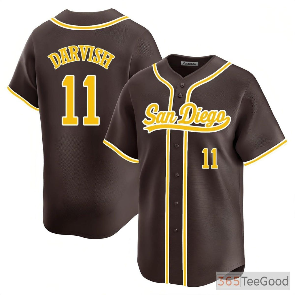 Brown Baseball Jersey Tee - Stitched Custom Details for Your Player Identity