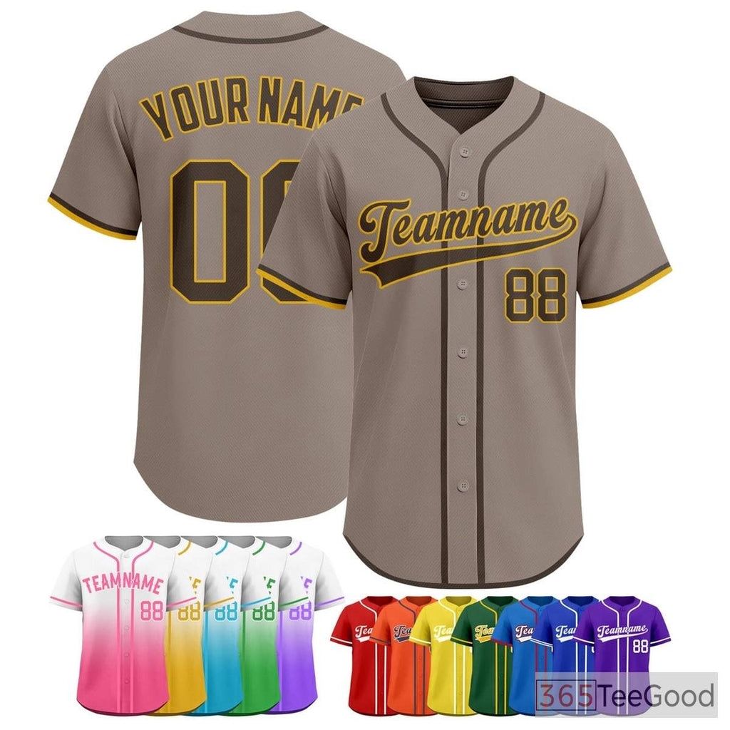 Brown Baseball Jersey Tee for Men & Women - Adaptable for Your Personal Style