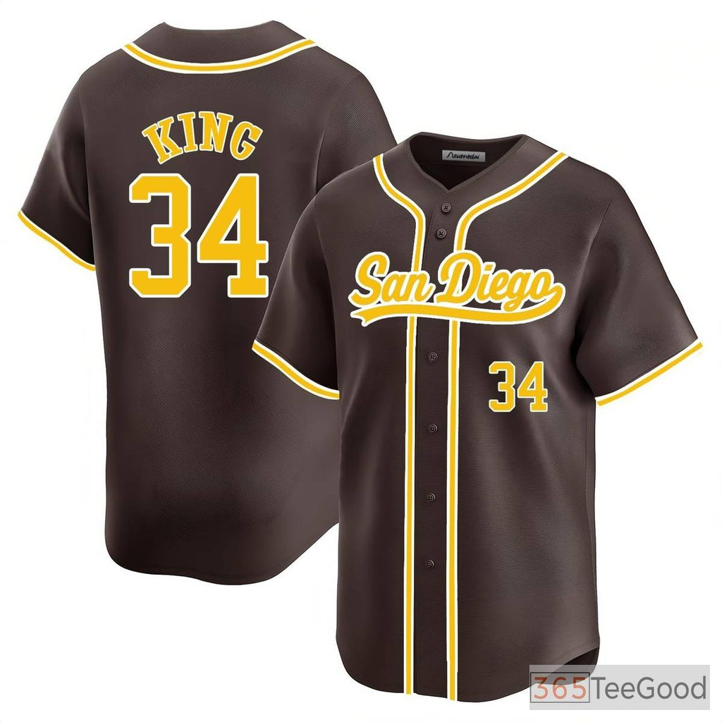 Brown Baseball Jersey Tee for Men & Women - An earthy tone for casual comfort and custom designs
