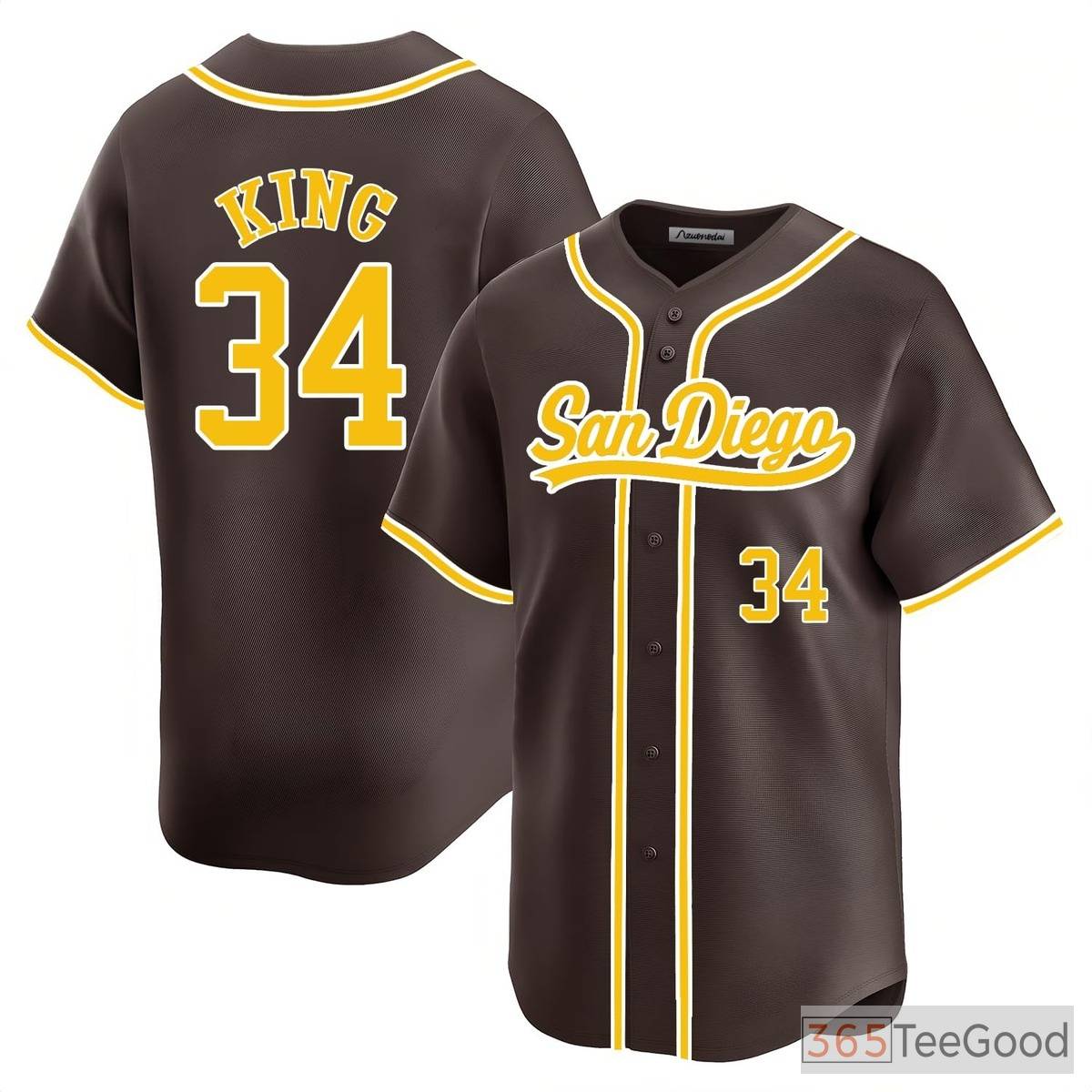 Brown Baseball Jersey Tee for Men & Women - An earthy tone for casual comfort and custom designs