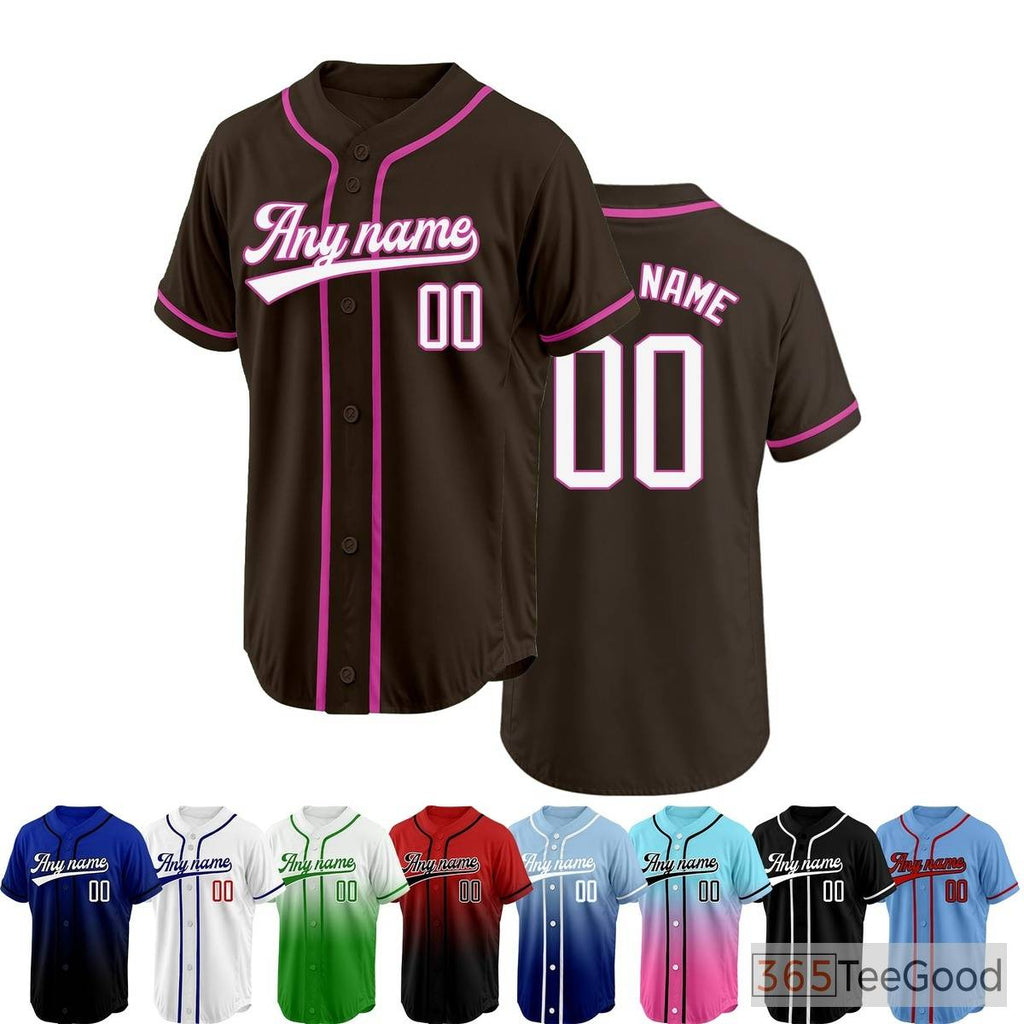 Brown Baseball Jersey Tee for Men & Women - A refined option for casual comfort