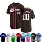 Brown Baseball Jersey Tee for Men & Women - A refined option for casual comfort