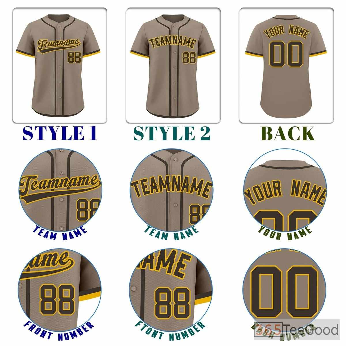 Brown Baseball Jersey Tee for Men & Women - Adaptable for Your Personal Style