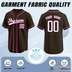 Brown Baseball Jersey Tee for Men & Women - A refined option for casual comfort