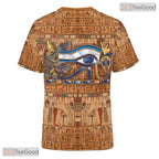 Brown Ancient Egypt Graphic 3D Printed Casual Short Sleeve Unisex Tee Shirt Top