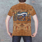 Brown Ancient Egypt Graphic 3D Printed Casual Short Sleeve Unisex Tee Shirt Top