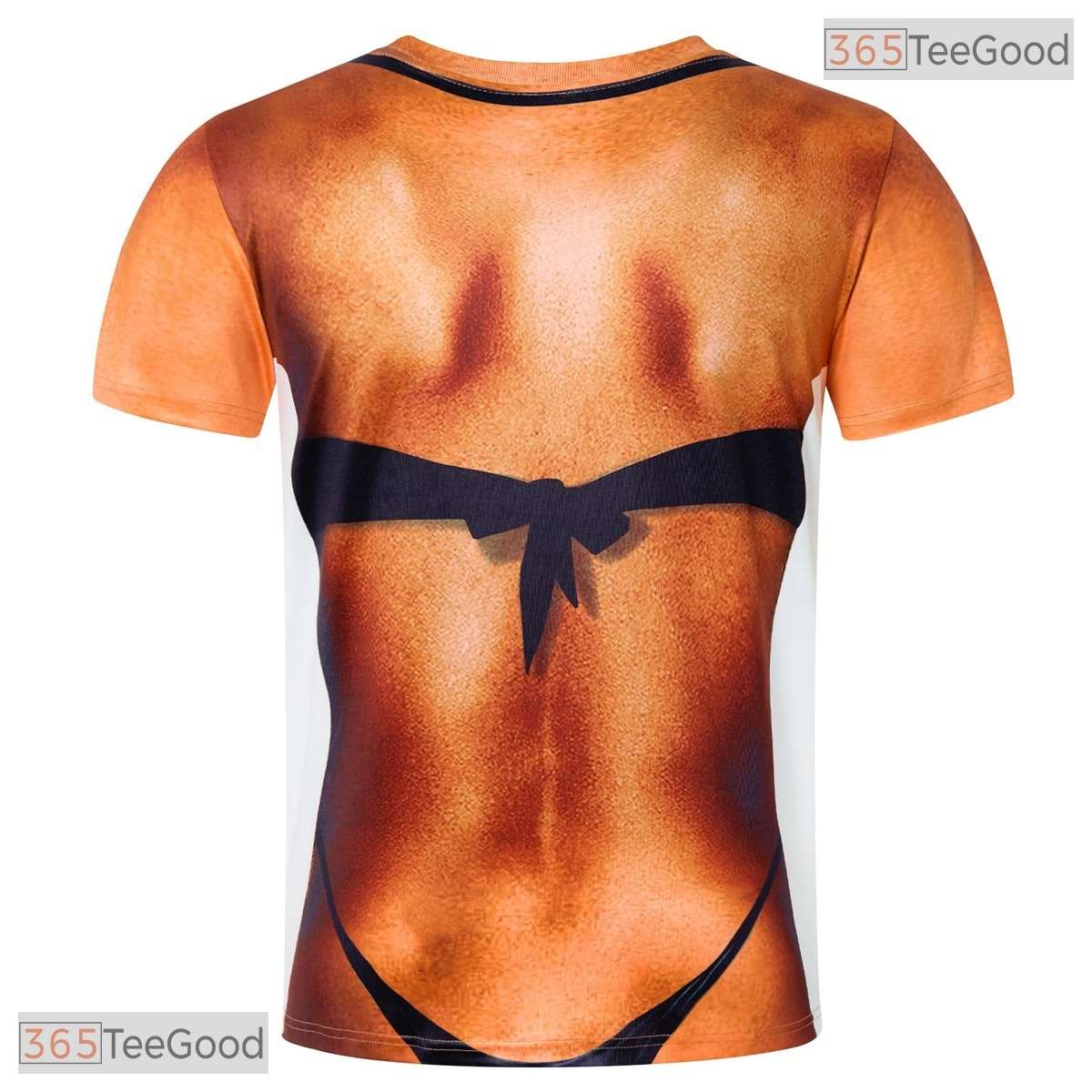 Brown Black Hairy Chest Funny Novelty 3D Printed Casual Short Sleeve Unisex Tee