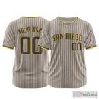 Brown Custom Baseball Jersey Tee - Personalized Stitched Design for Men & Women