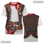 Brown Oktoberfest Beer Costume Novelty 3D Printed Casual Short Sleeve Unisex Tee
