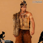 Funny Brown Hairy Chest Costume Novelty Graphic 3D Printed Casual Unisex Tee