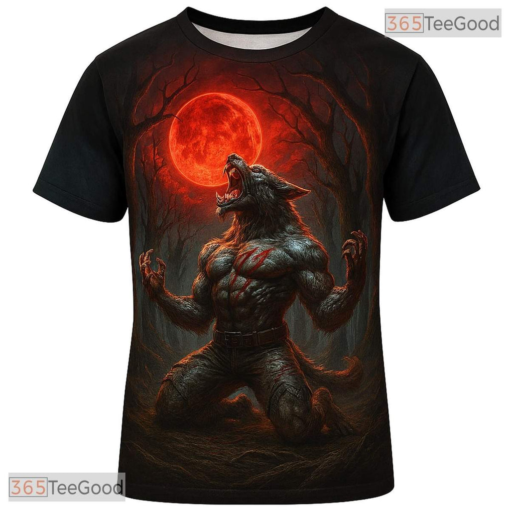 Dark Brown Wild Wolf Funny Graphic Novelty 3D Printed Casual Unisex T-Shirt Styles