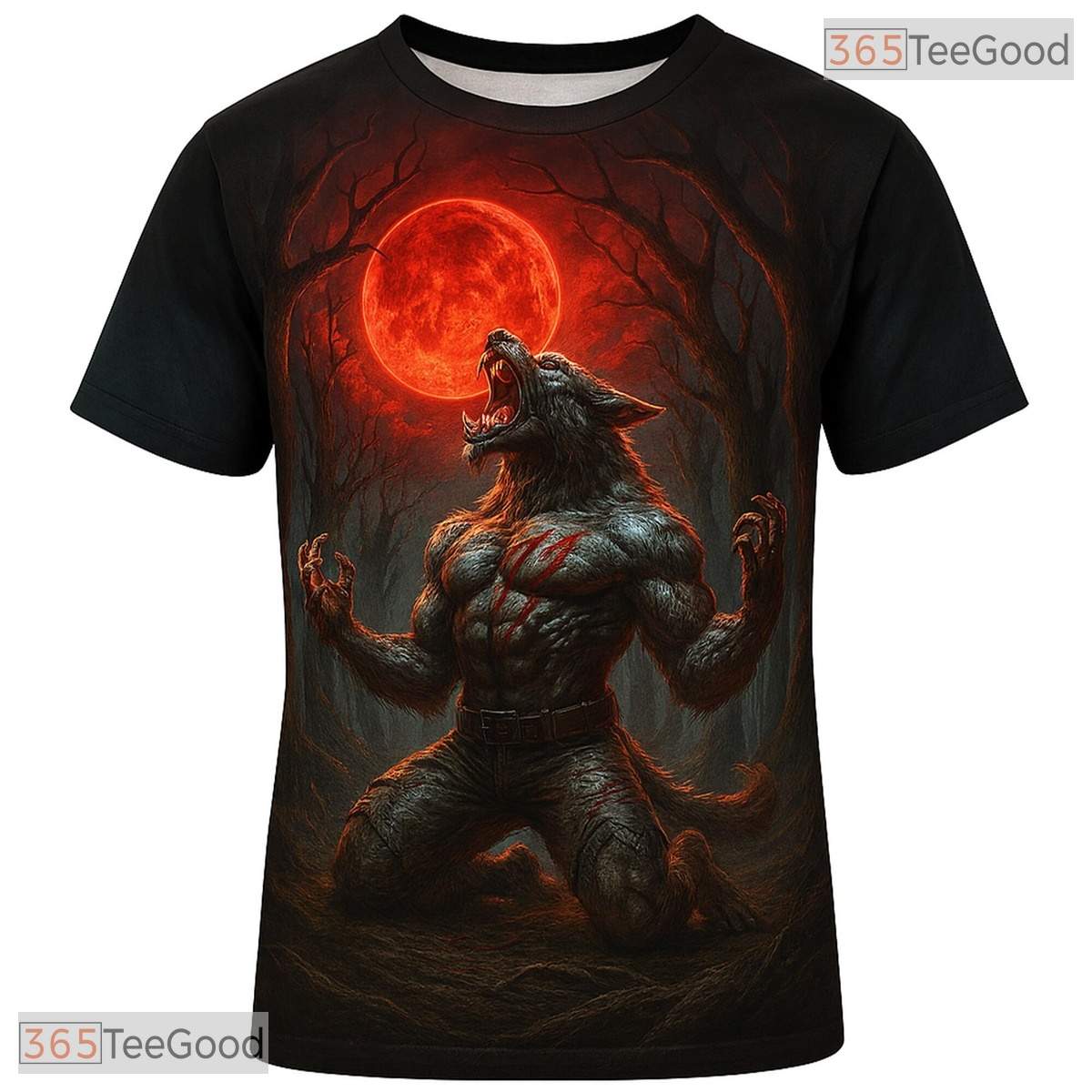 Dark Brown Wild Wolf Funny Graphic Novelty 3D Printed Casual Unisex T-Shirt Styles