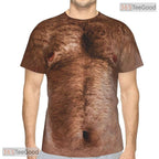 Funny Brown Muscle Chest Basketball 3D Printed Casual Short Sleeve Unisex Shirt
