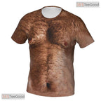 Funny Brown Muscle Chest Basketball 3D Printed Casual Short Sleeve Unisex Shirt