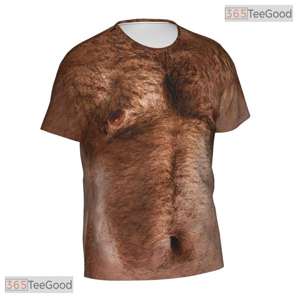 Funny Brown Muscle Chest Basketball 3D Printed Casual Short Sleeve Unisex Shirt