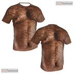 Funny Brown Muscle Chest Basketball 3D Printed Casual Short Sleeve Unisex Shirt