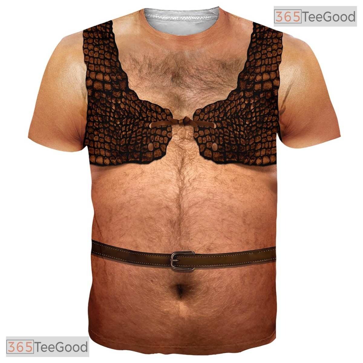 Brown Abstract Creative 3D Graphic Pattern Printed Casual Unisex Short Sleeve T-Shirt