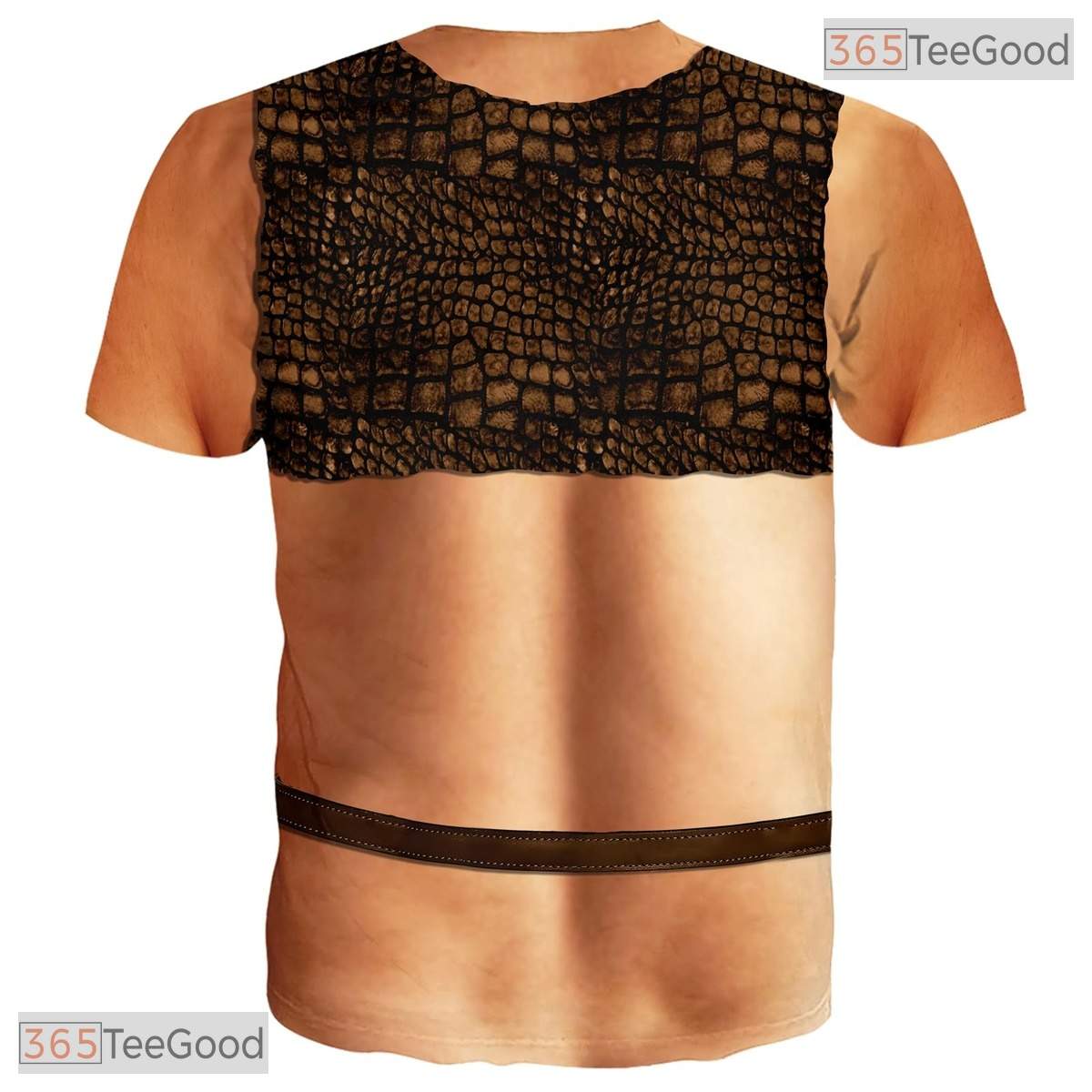 Brown Abstract Creative 3D Graphic Pattern Printed Casual Unisex Short Sleeve T-Shirt
