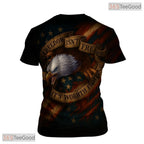 Brown White USA Bald Eagle American Flag Style 3D Printed Casual Unisex Tee Shirt Tops