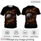 Brown White USA Bald Eagle American Flag Style 3D Printed Casual Unisex Tee Shirt Tops