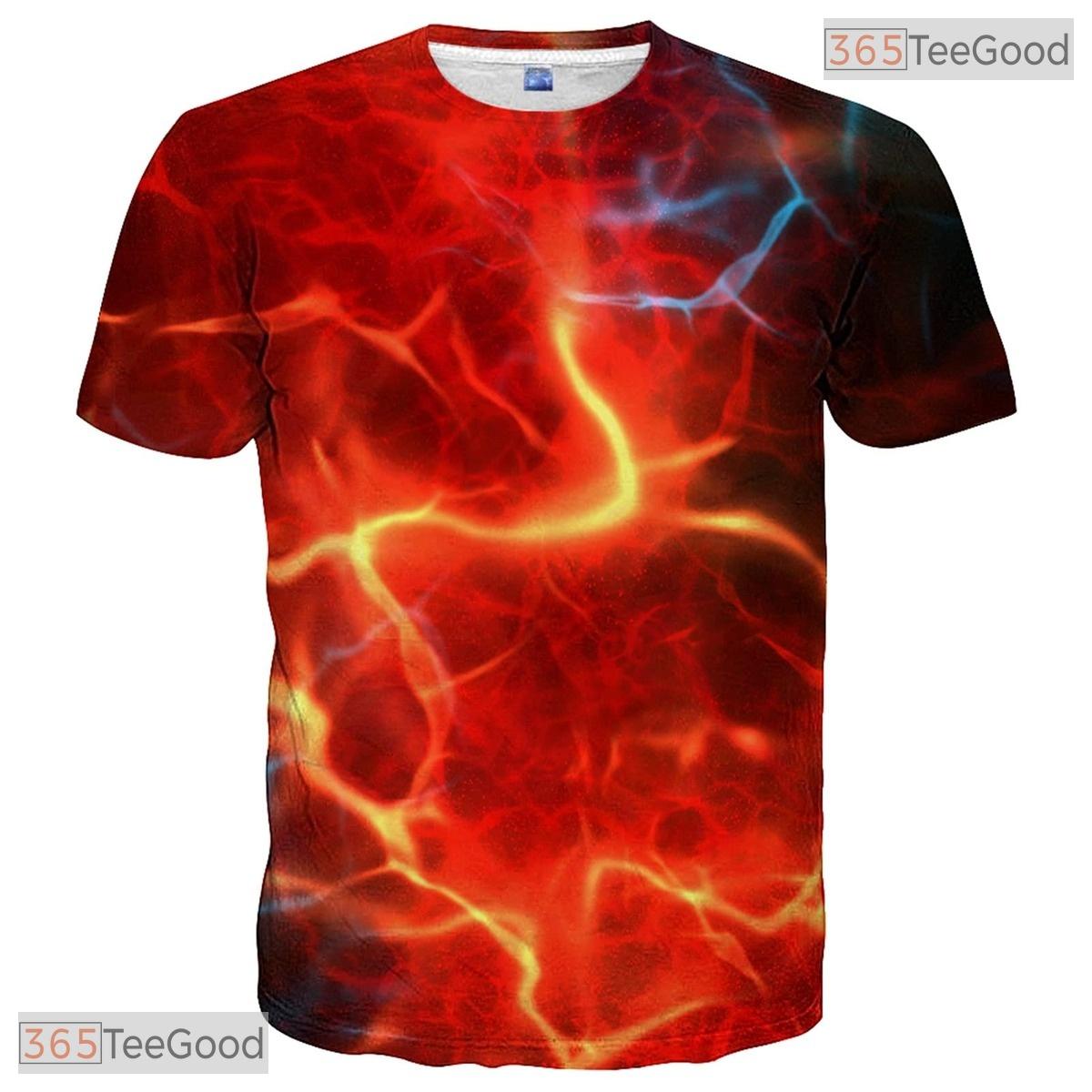 Earthy Brown Abstract Graphic Pattern 3D Printed Casual Unisex Tee Shirt Tops