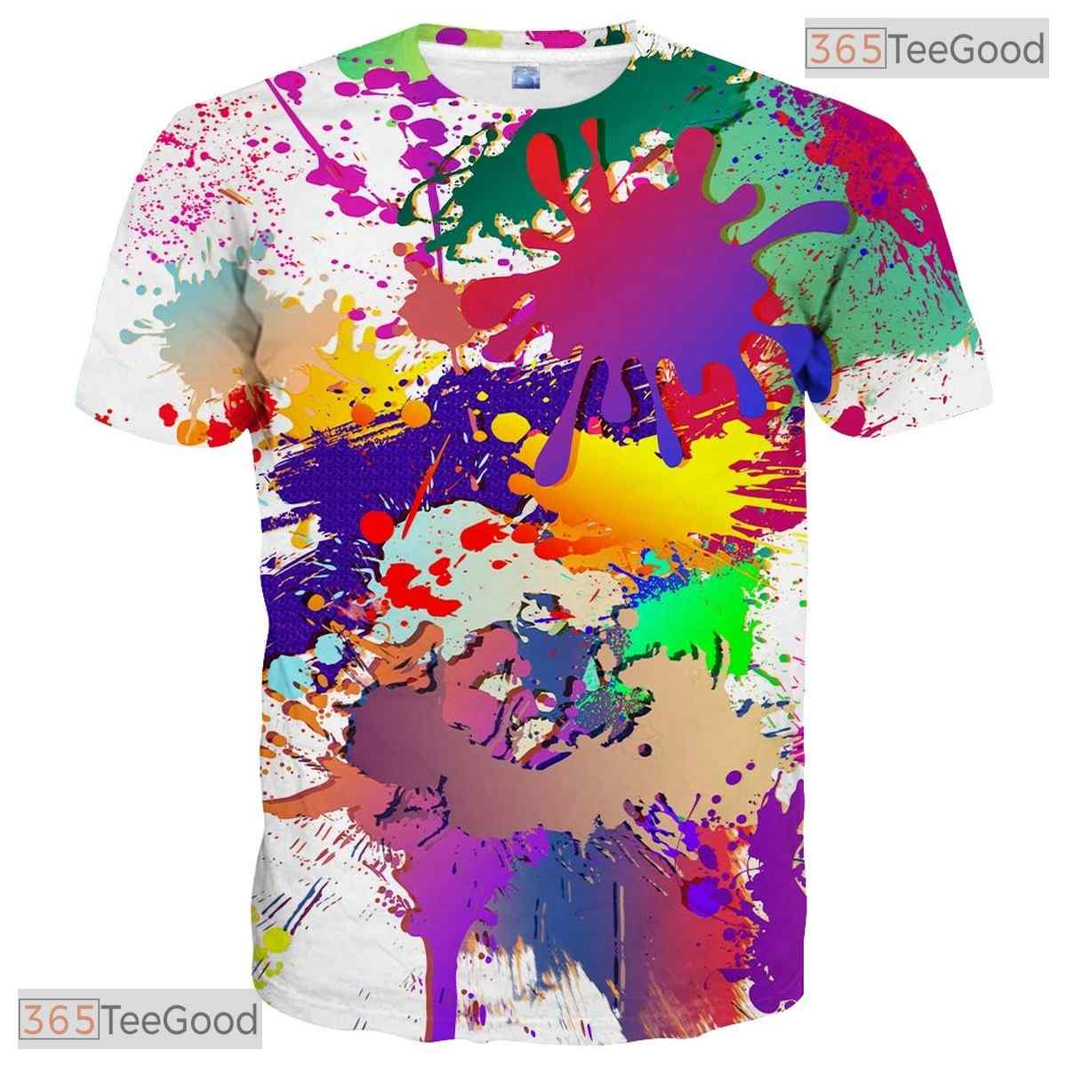 Crisp White Abstract Graphic Pattern 3D Printed Casual Unisex Tee Shirt Styles