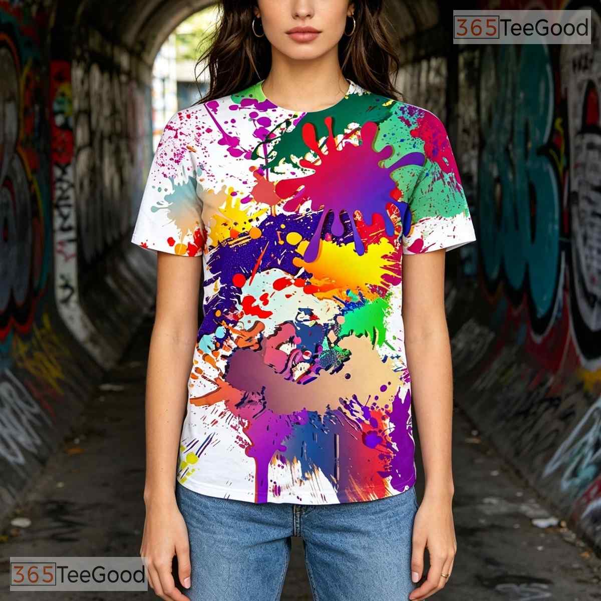 Crisp White Abstract Graphic Pattern 3D Printed Casual Unisex Tee Shirt Styles