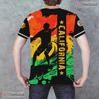 California State Orange Novelty Graphic 3D Printed Casual Unisex Tee Shirt Tops