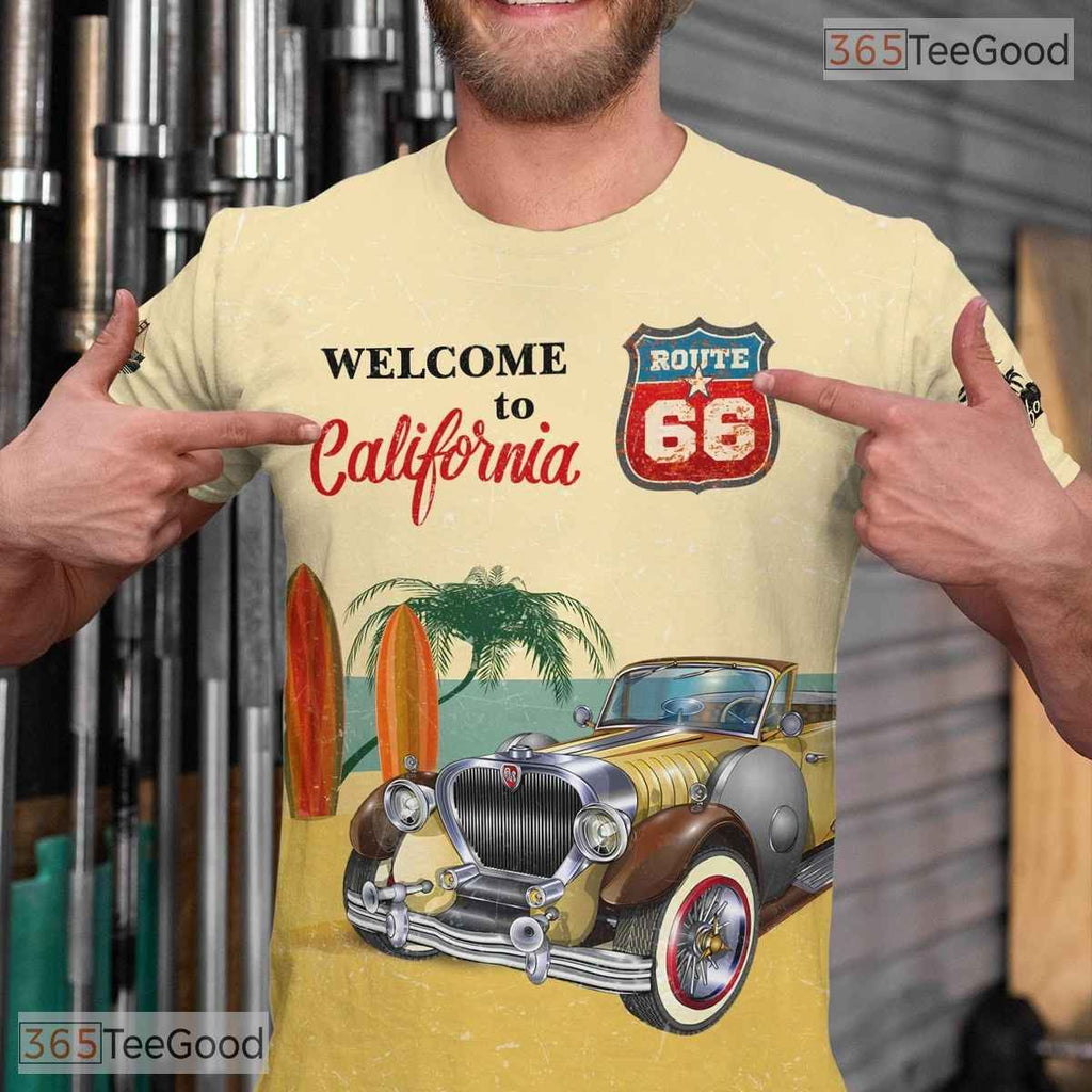 California State Yellow Novelty Graphic 3D Printed Casual Unisex Tee Shirt Tops