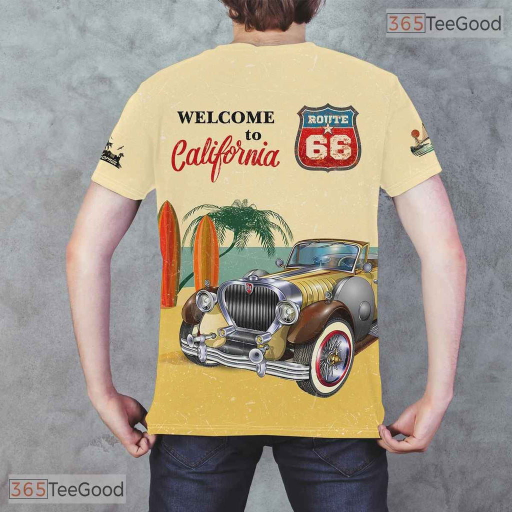 California State Yellow Novelty Graphic 3D Printed Casual Unisex Tee Shirt Tops