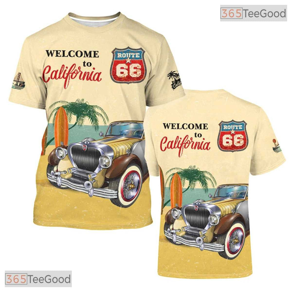 California State Yellow Novelty Graphic 3D Printed Casual Unisex Tee Shirt Tops
