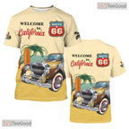 California State Yellow Novelty Graphic 3D Printed Casual Unisex Tee Shirt Tops