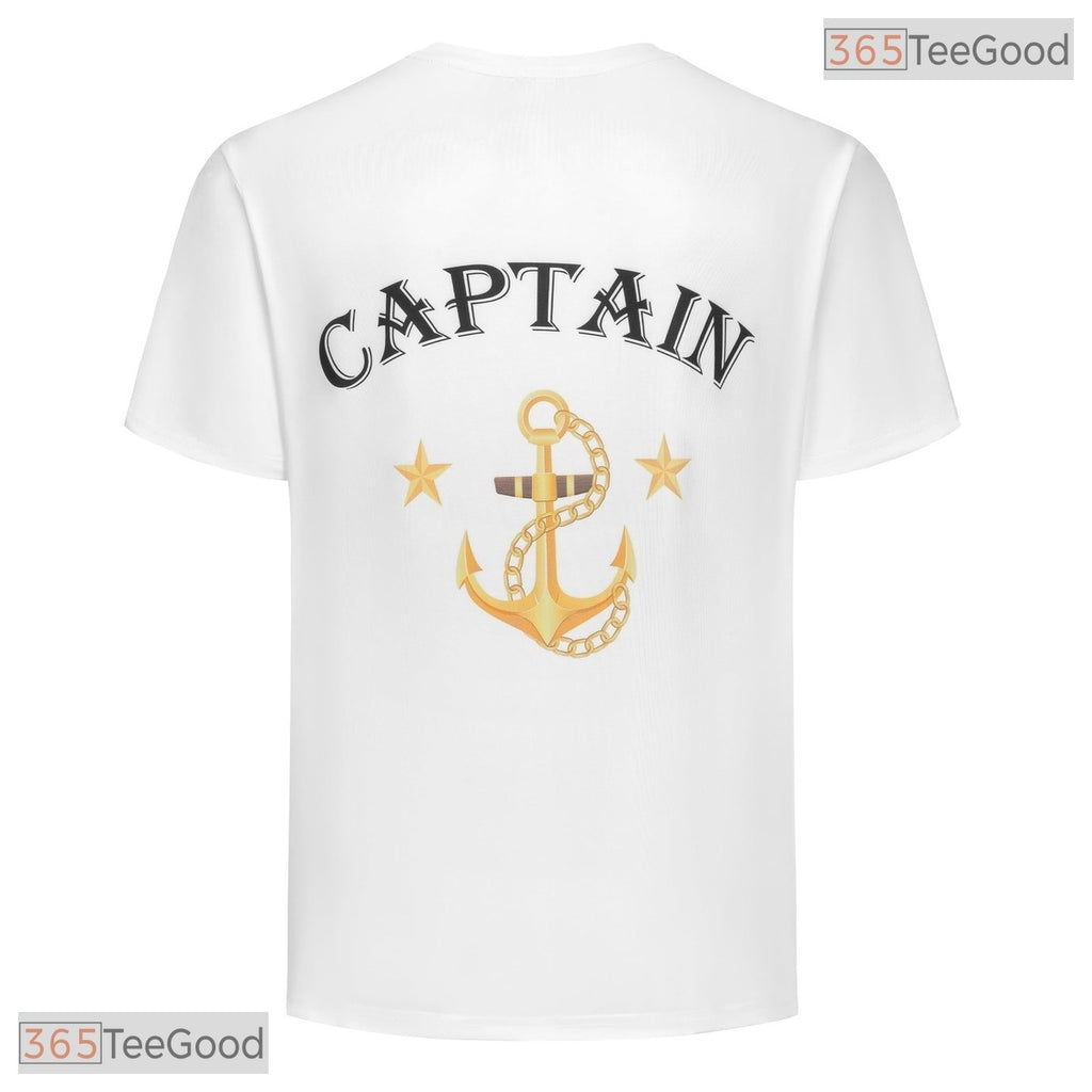 White Captain Sailor Uniform Costume Novelty 3D Printed Casual Unisex T-Shirt Styles