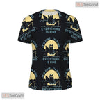 Funny Cat Letters Graphic Pattern 3D Printed Casual Short Sleeve Unisex Tee Top