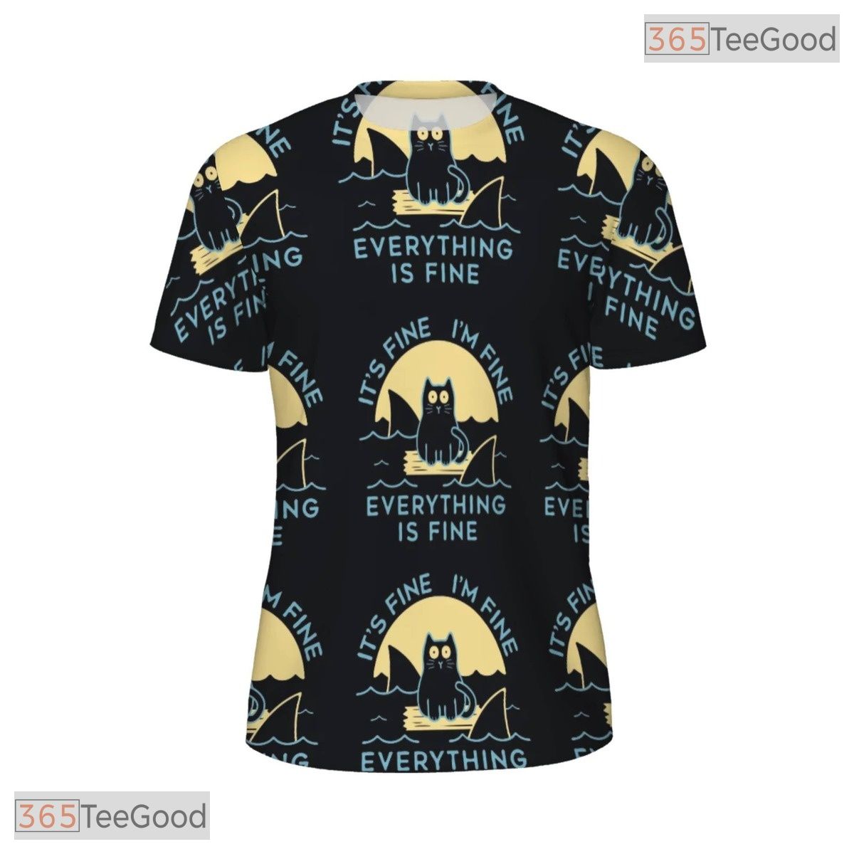 Funny Cat Letters Graphic Pattern 3D Printed Casual Short Sleeve Unisex Tee Top