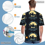Funny Cat Letters Graphic Pattern 3D Printed Casual Short Sleeve Unisex Tee Top