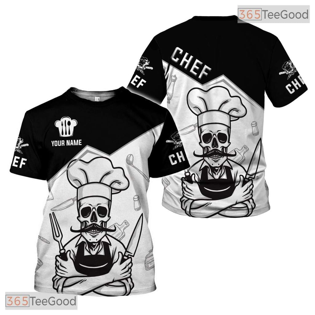 Personalized Cooking Culinary Knife 3D Graphic Print Casual Unisex Tee Shirt