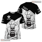 Personalized Cooking Culinary Knife 3D Graphic Print Casual Unisex Tee Shirt