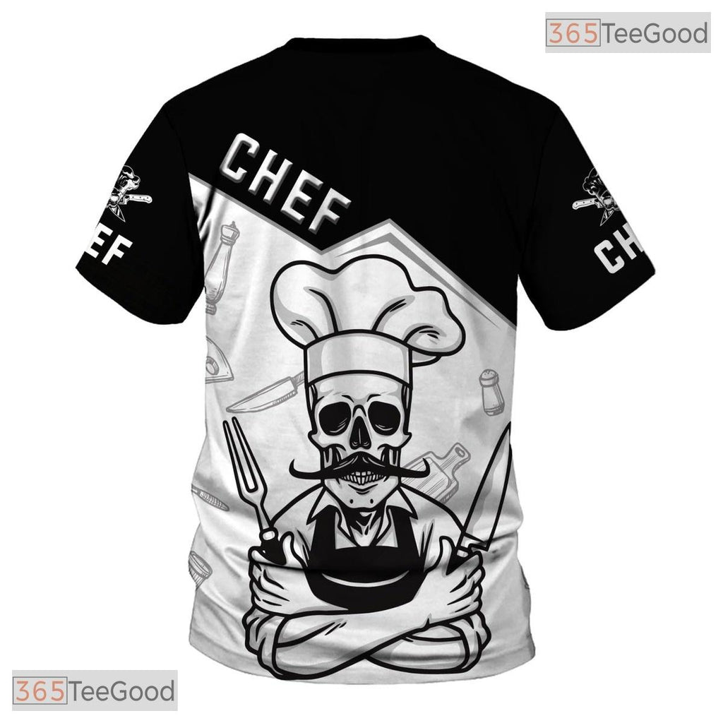 Personalized Cooking Culinary Knife 3D Graphic Print Casual Unisex Tee Shirt