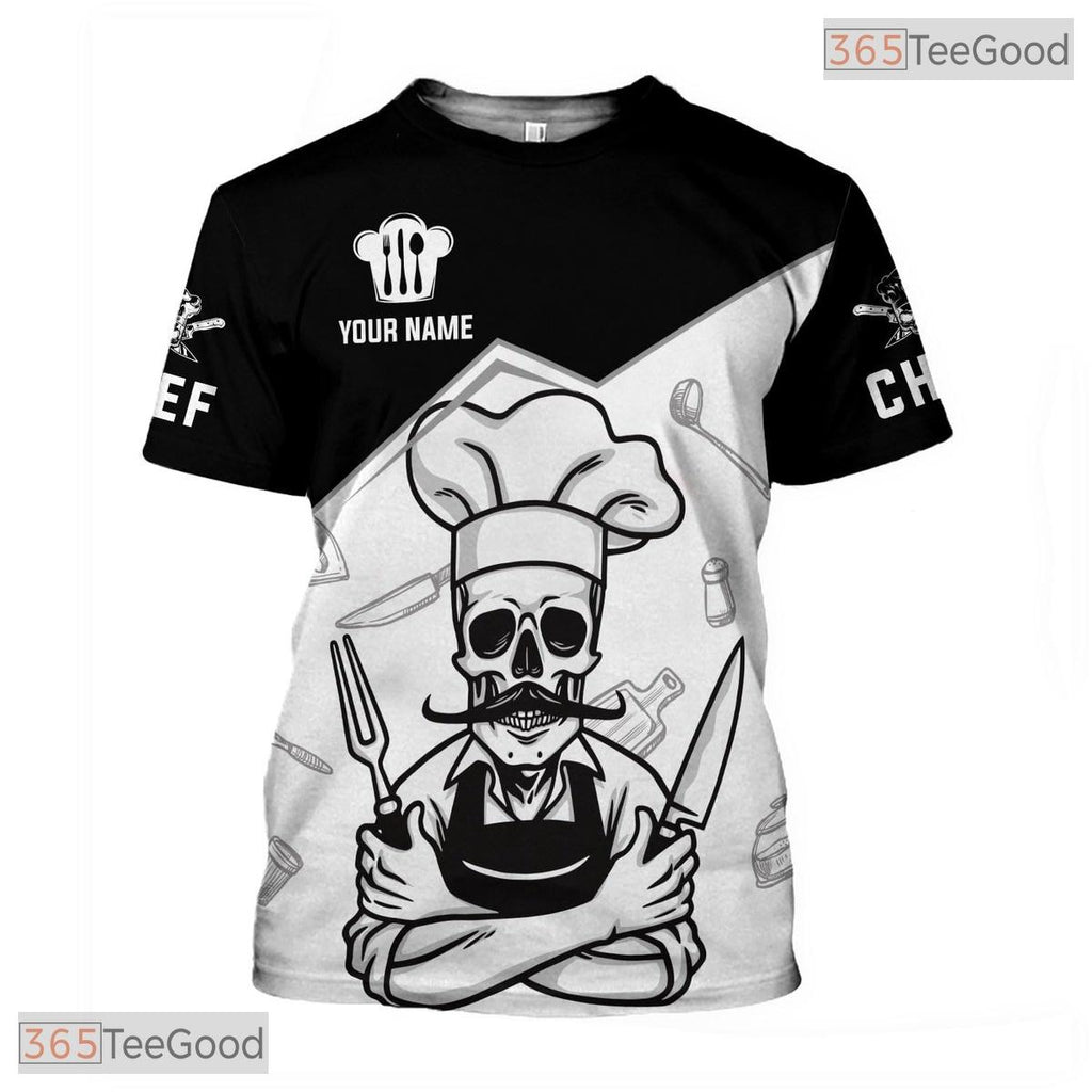 Personalized Cooking Culinary Knife 3D Graphic Print Casual Unisex Tee Shirt