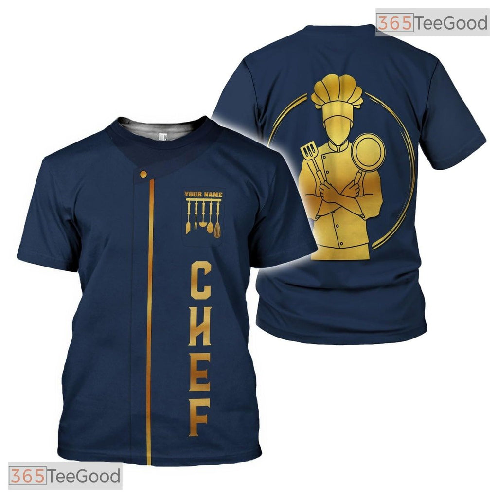 Culinary Arts Master Chef Knife 3D Graphic Printed Novelty Unisex Tee Shirt