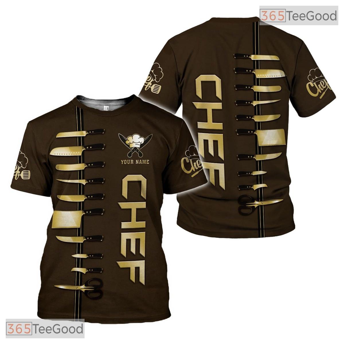 Master Chef Knife Culinary Art 3D Graphic Printed Casual Unisex Shirt Lover