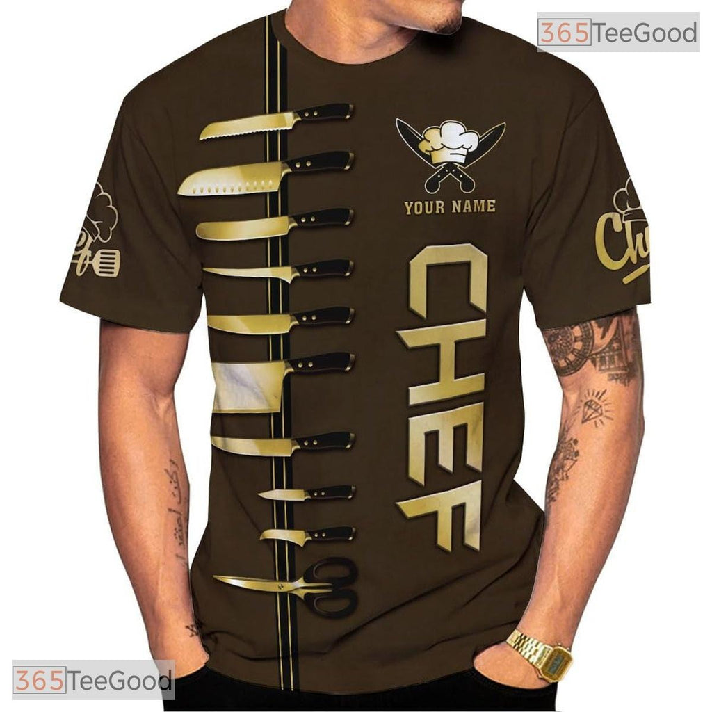Master Chef Knife Culinary Art 3D Graphic Printed Casual Unisex Shirt Lover