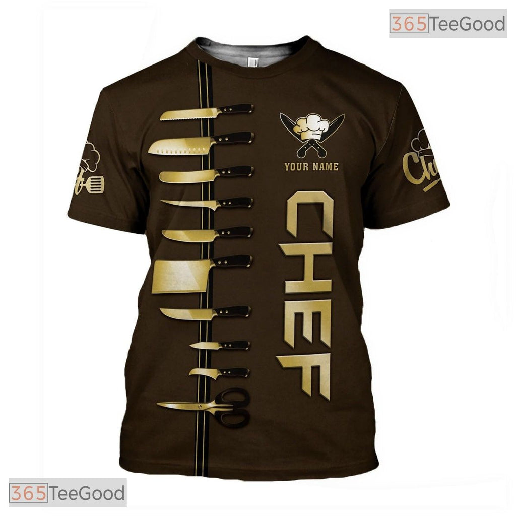 Master Chef Knife Culinary Art 3D Graphic Printed Casual Unisex Shirt Lover